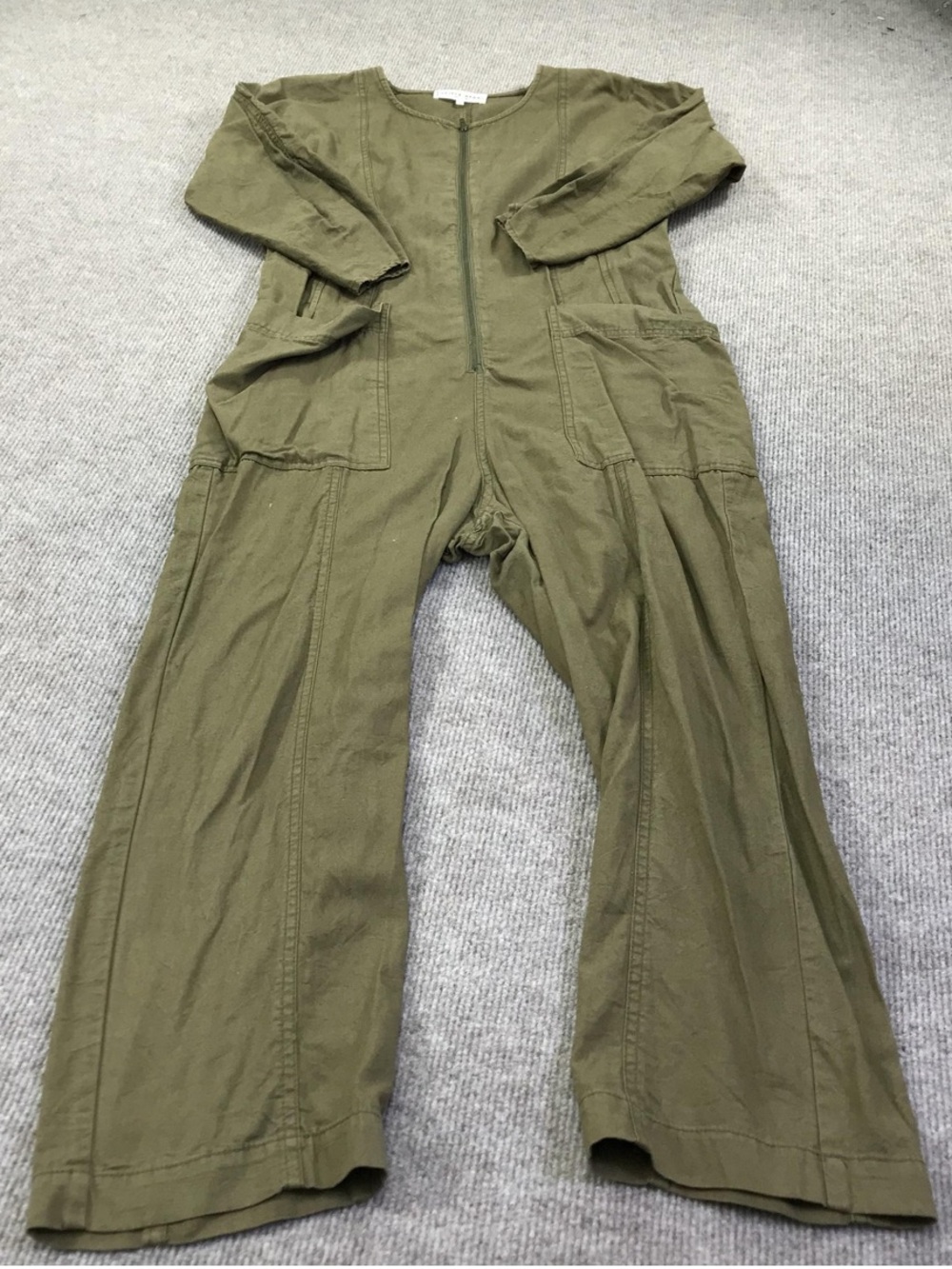 Apiece apart green utility Jumpsuit size 12